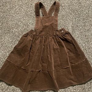 Rylee + Cru Corduroy Pinafore-Wine